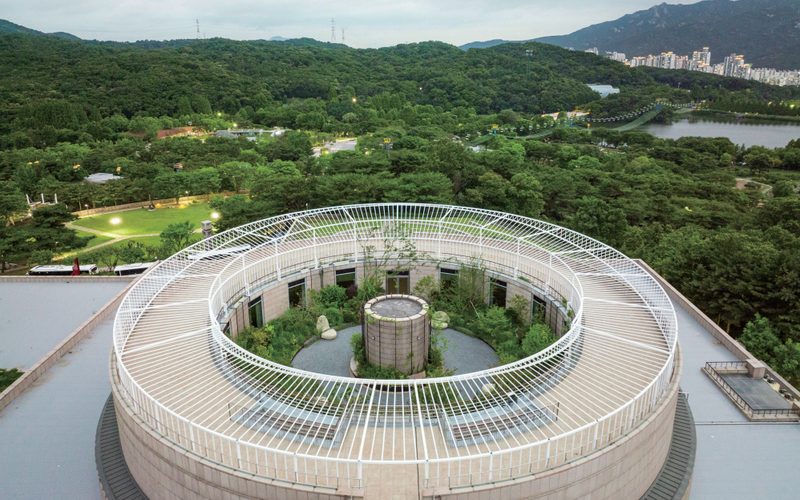 비정형 철골 구조체 항공 촬영